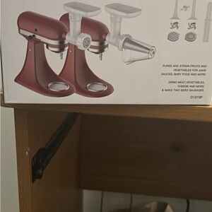 Red Stand Mixer with Attachments